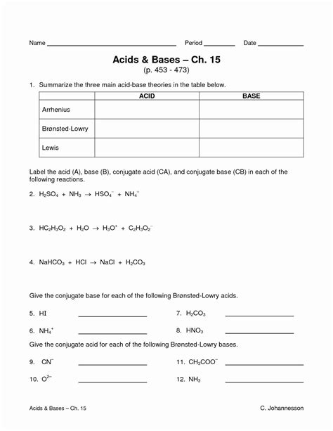 properties of acids and bases quizlet